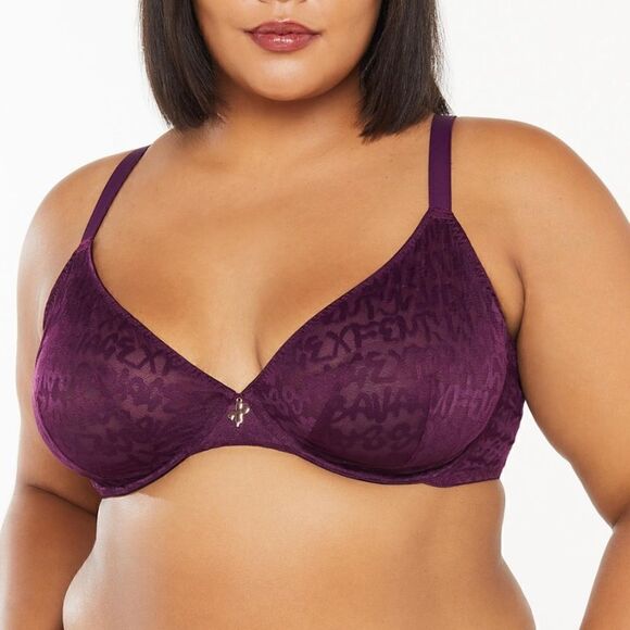Savage X Fenty Tagged by Savage Unlined Bra Late Night Purple 36DDD - Picture 3 of 8